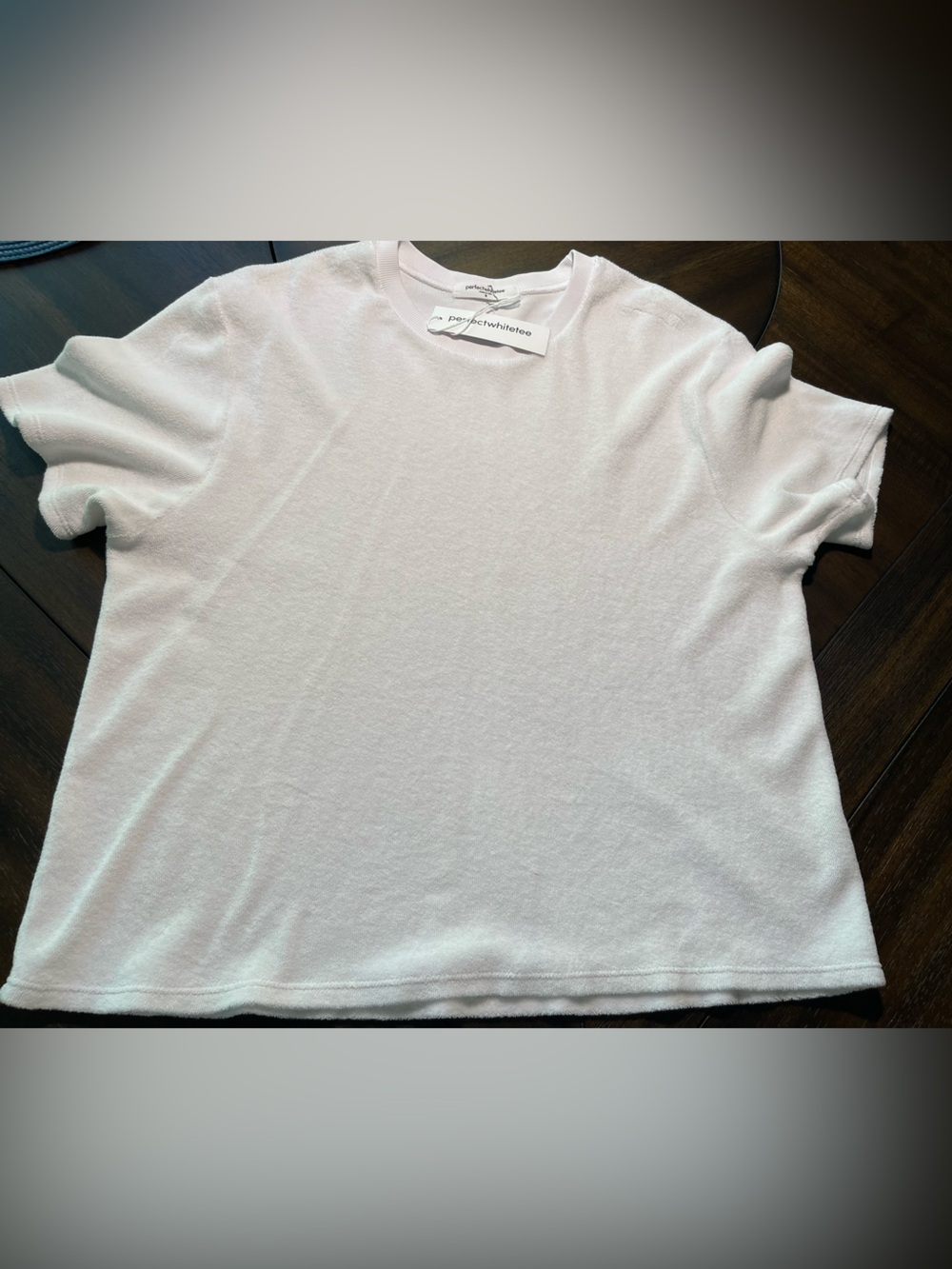 Perfectwhitetee donna loop terry short sleeve tee- White